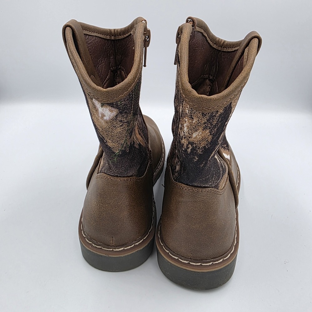 Mountain Creek Terrain Brown Camo Zip Kids 13 Faux Leather Nylon Hunting Fishing - Picture 4 of 8